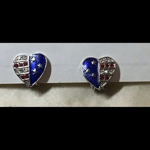 VINTAGE AMERICAN FLAG EARRINGS